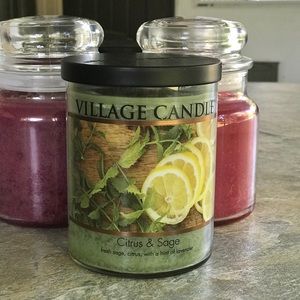 Village Candle Citrus & Sage 14oz Med. Tumbler New